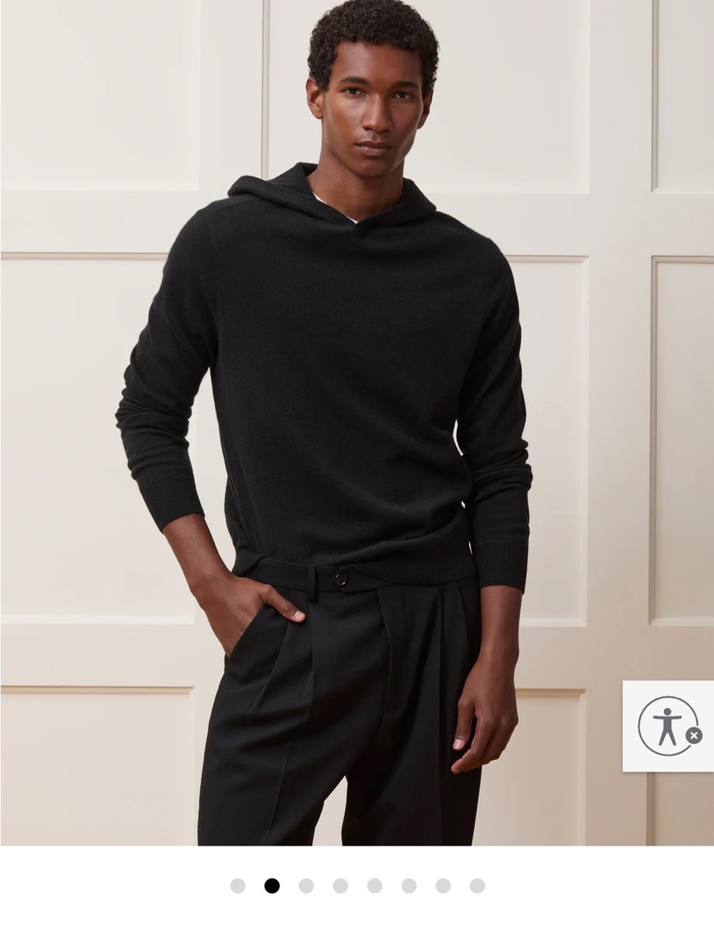 Todd Snyder Black cashmere  Knit Hooded Sweater